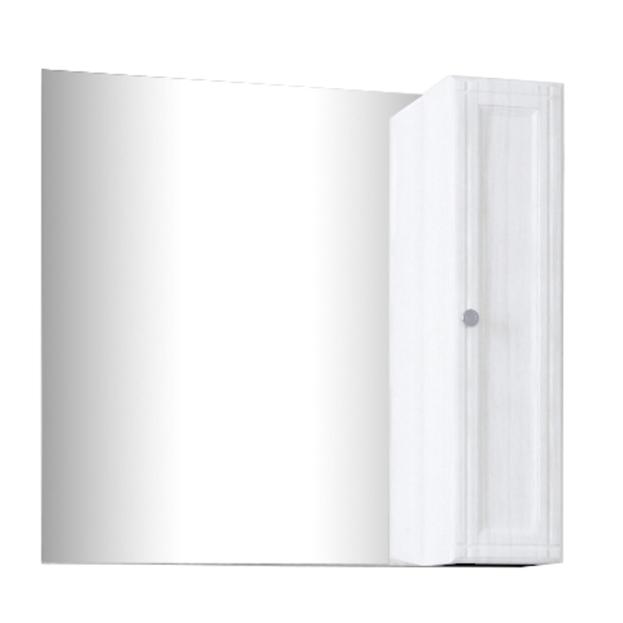 Шкаф зеркальный «Паола» 50 см цвет белый